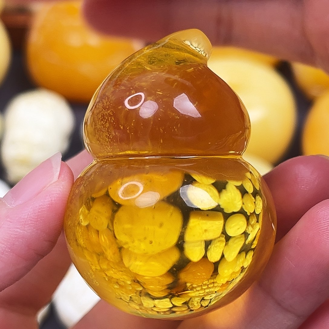 蜜蜡裸石未镶嵌胖葫芦