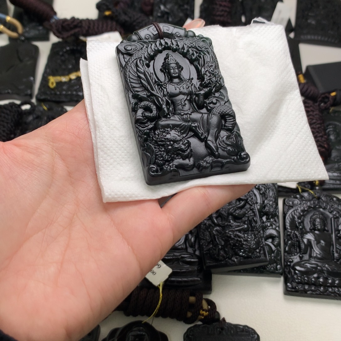 追***天然a货钢琴黑挂件