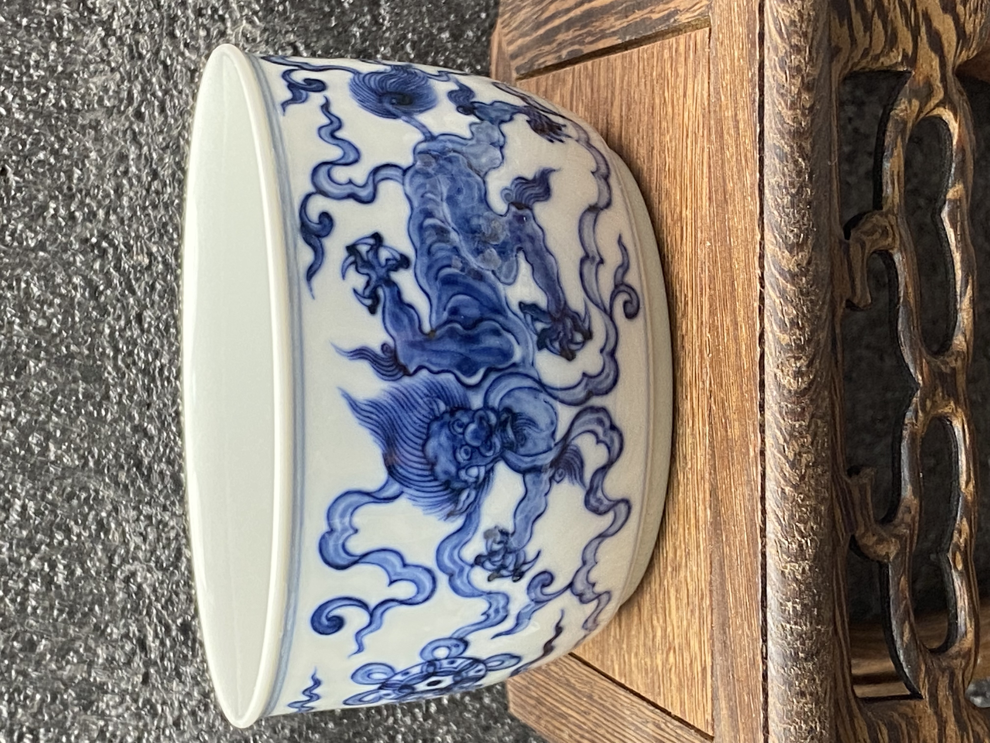 老方柴窑唐狮杯杯