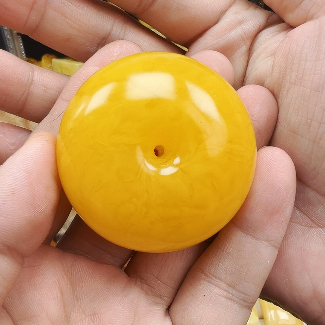 蜜蜡未镶嵌珠宝奇石庸**扰平安扣