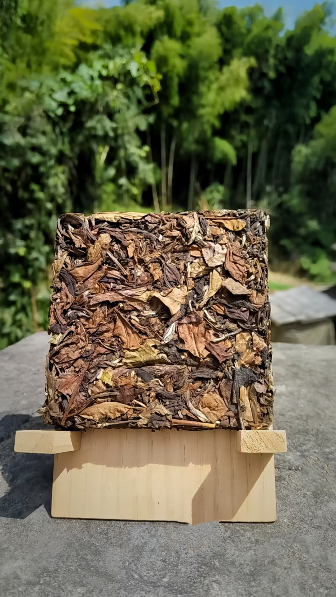 【霓裳醉】寿眉方砖2018散茶压制年福鼎磻溪寿眉方砖正宗白茶