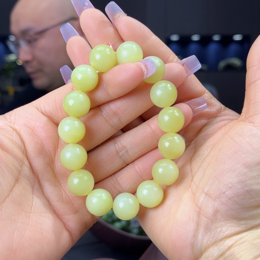 未镶嵌手串和田玉天然和田玉新疆若羌鸡油黄料14