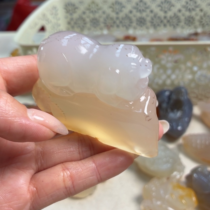 玛瑙/玉髓未镶嵌吊坠(不含链)