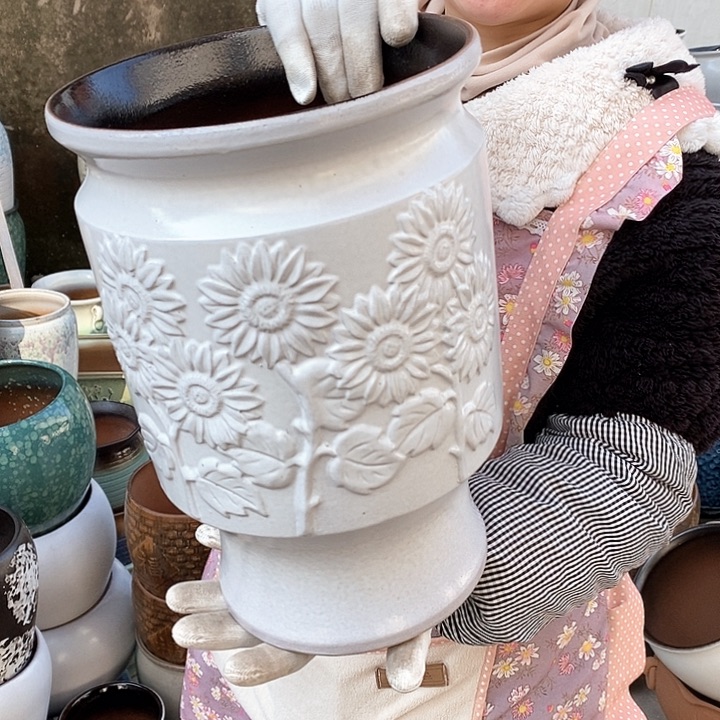 紫砂花盆正品口20高31