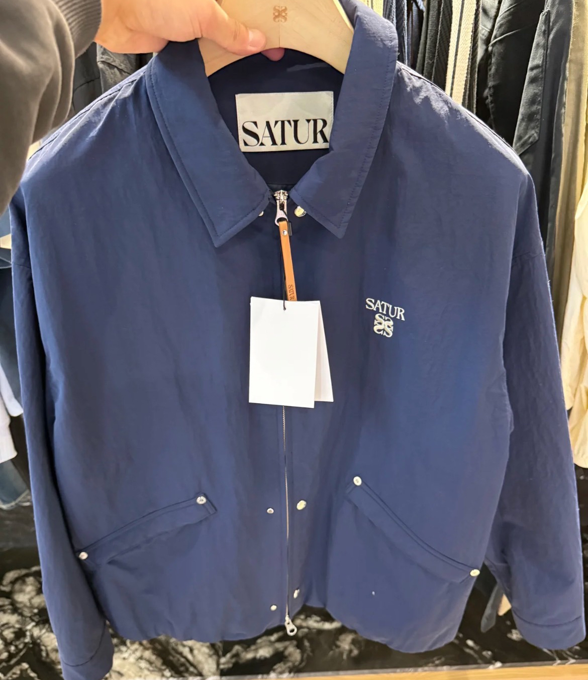闪闪兒 韩潮牌Sat**ur原单夹克外套9079