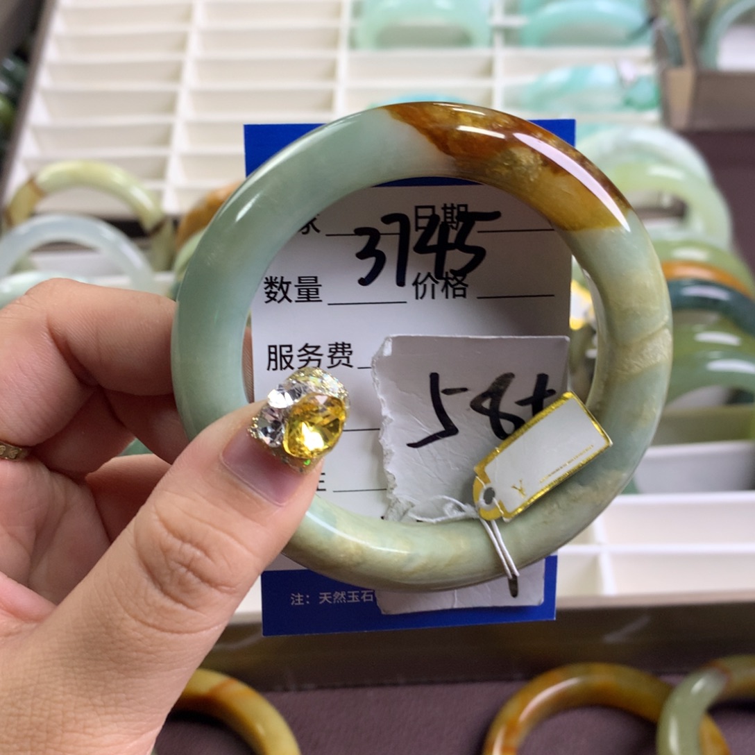 蛇纹石玉未镶嵌手镯3745