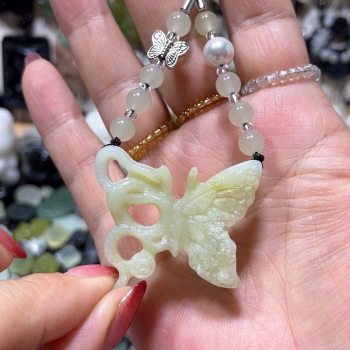 【闪购商品】岫玉未镶嵌颈饰42吊坠