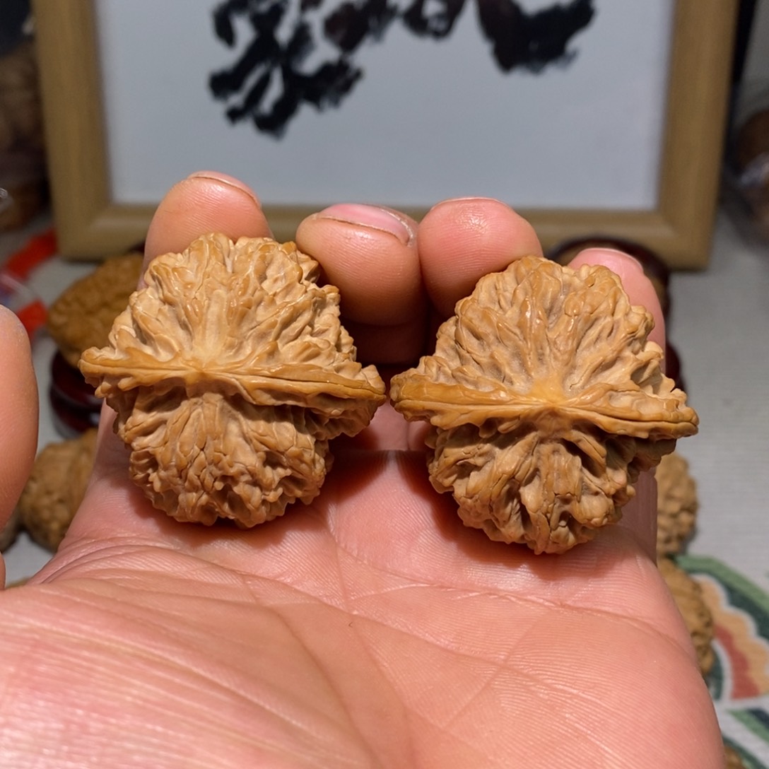 文玩核桃把件42尺微修苹果园