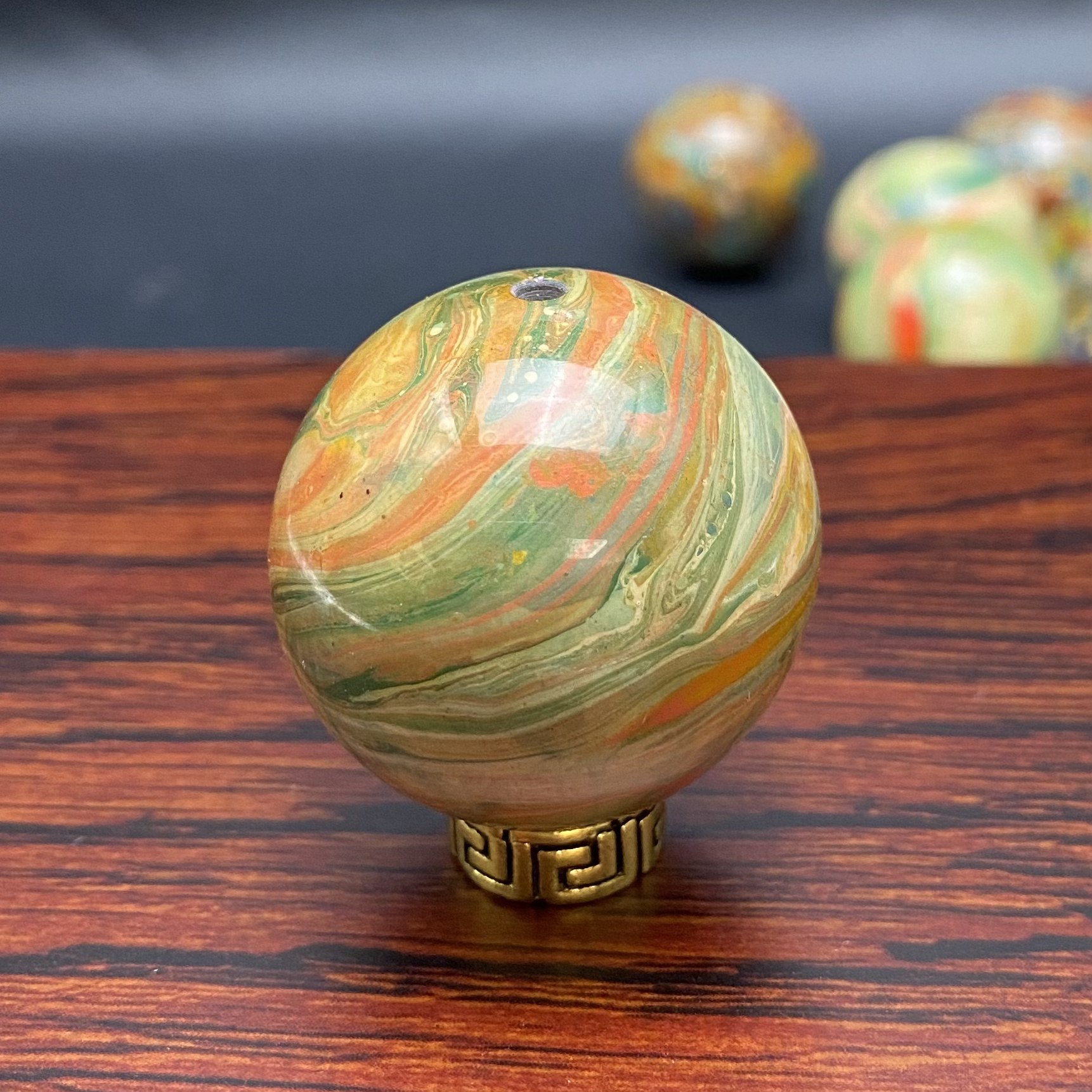 万福大漆3.0飘漆一物一拍大漆珠子漆器 单珠散珠手串非遗文化