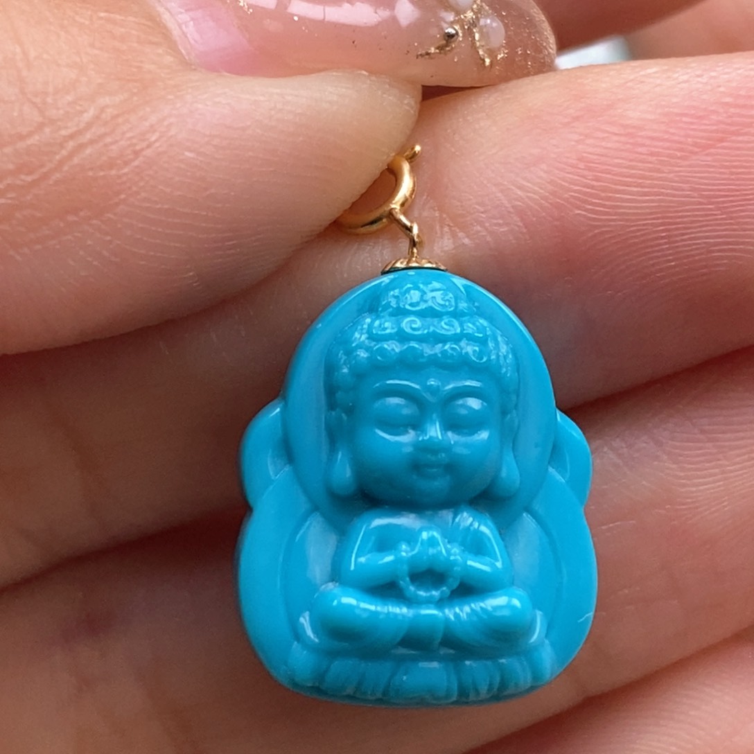 绿松石颈饰18K金镶嵌用****2