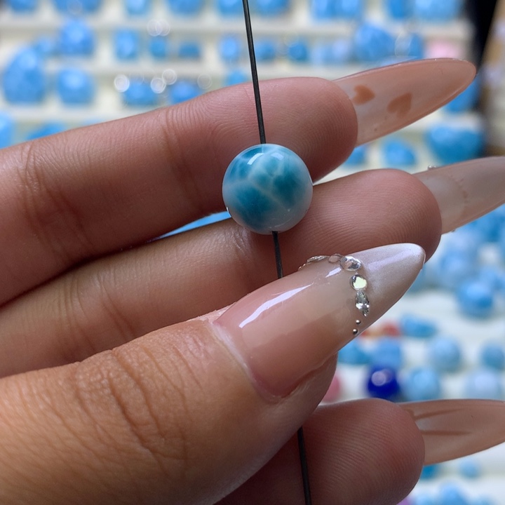 针钠钙石（海纹石）未镶嵌珠宝半成品突****使