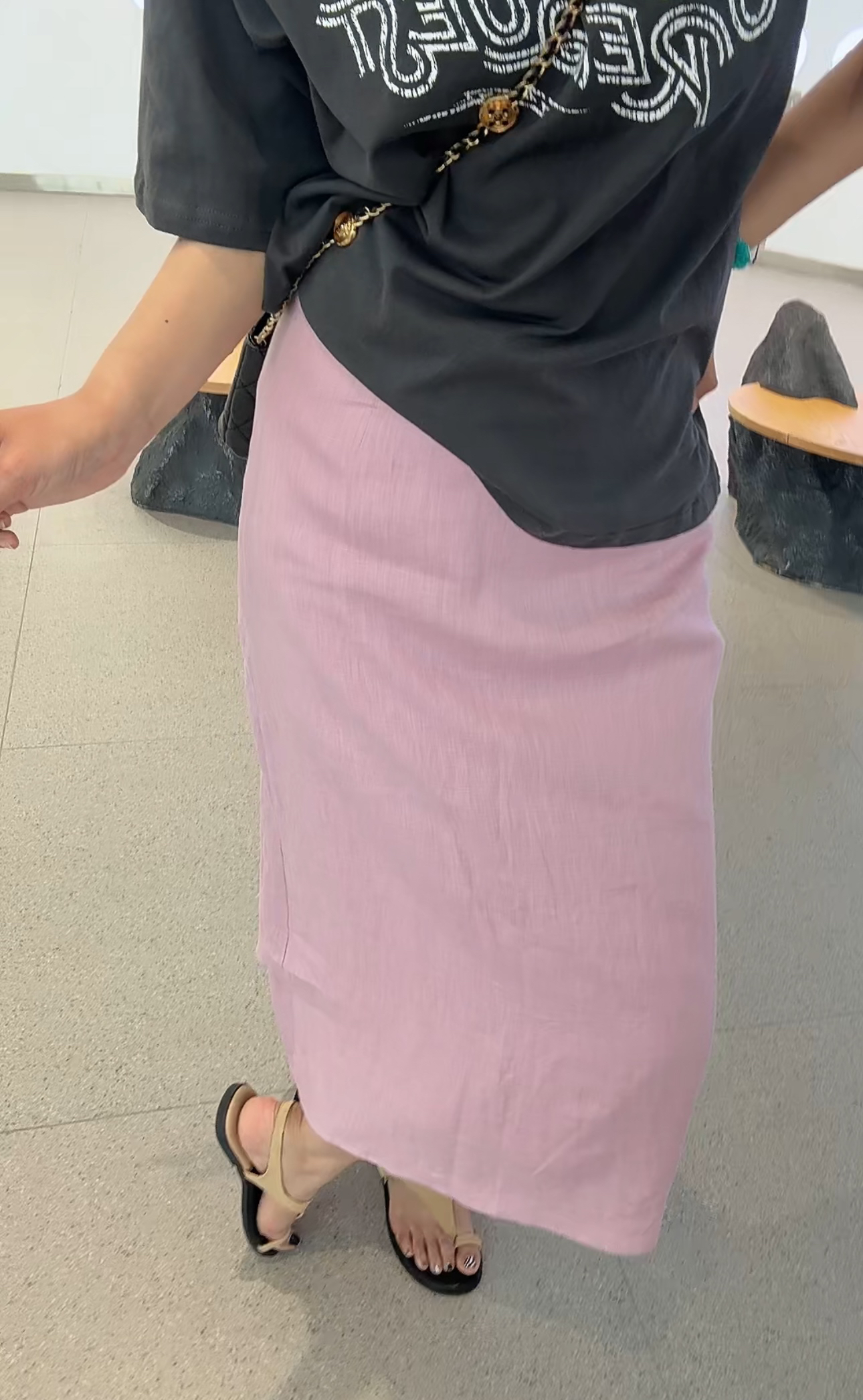 【No褪专场 ❗金酉钱】夏季 粉色亚麻半身裙