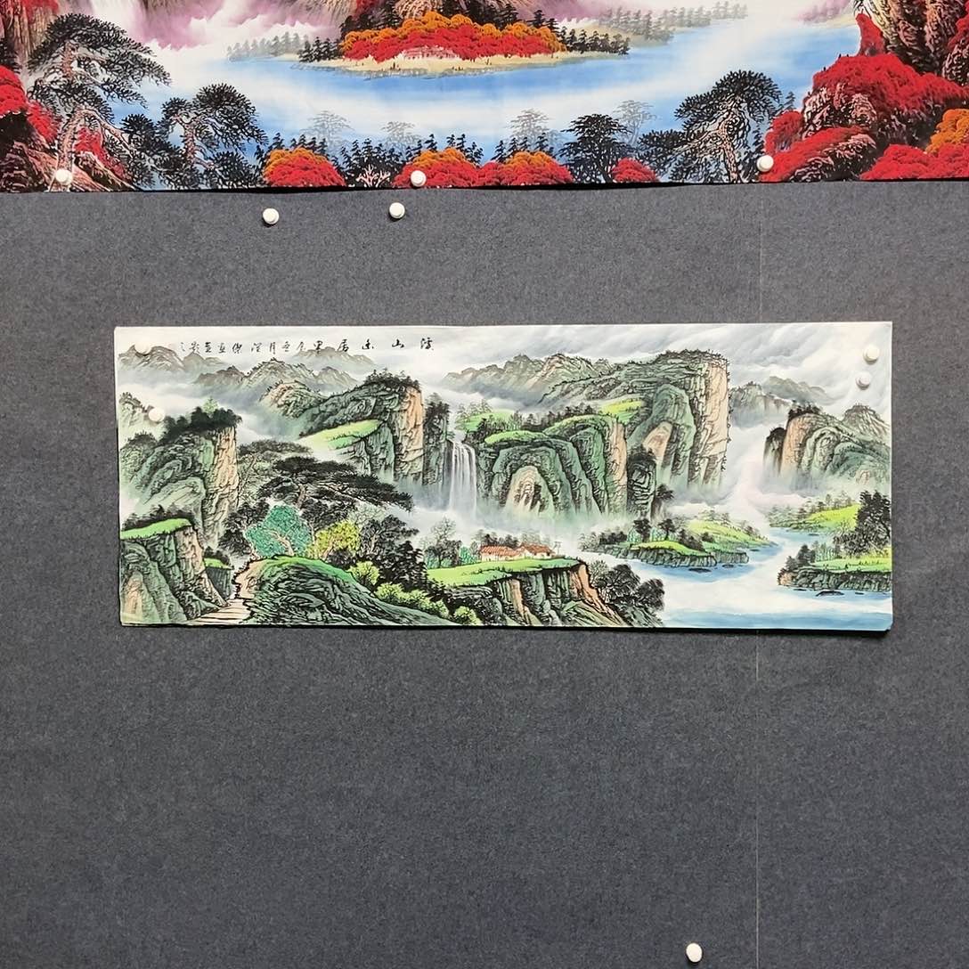 国画小六尺山水一副