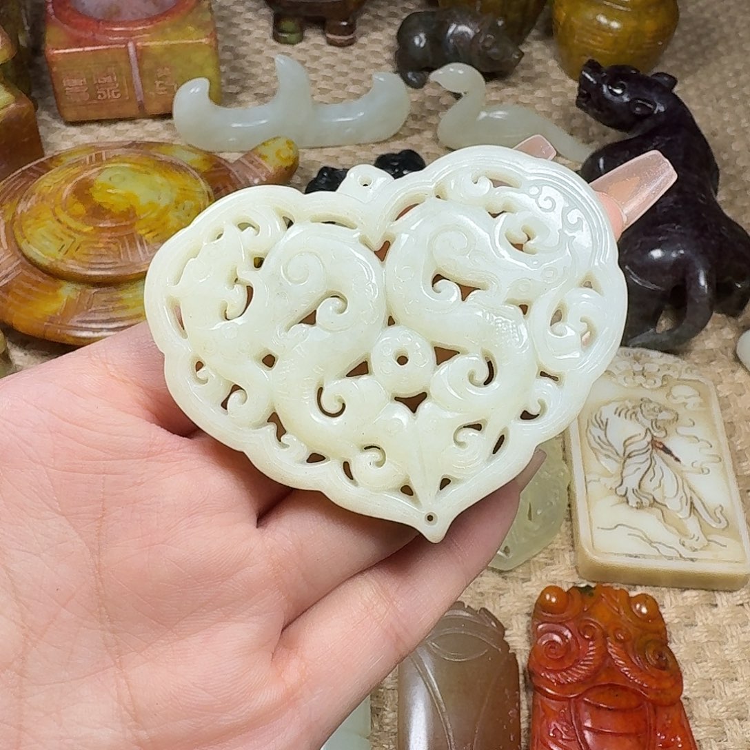 白玉菩提吊坠挂件