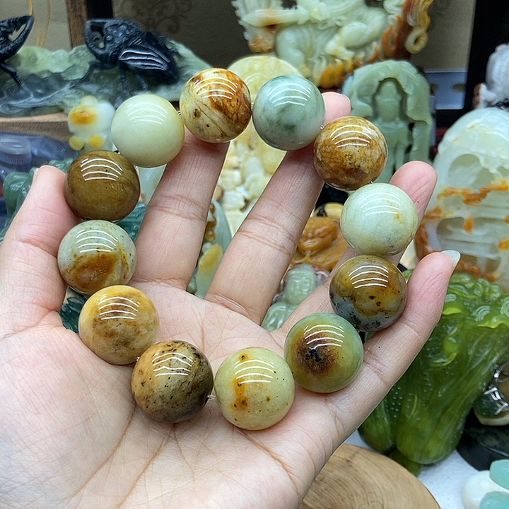 岫玉手链卡20未镶嵌