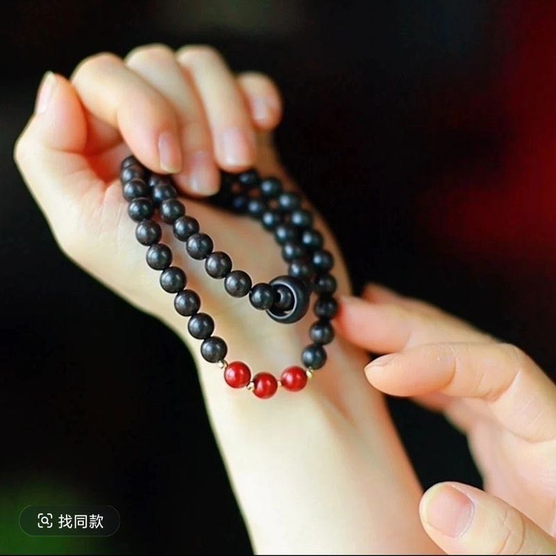 【宫廷古法.息肌丸】古法合香珠双圈手工编绳手串0.8*48颗