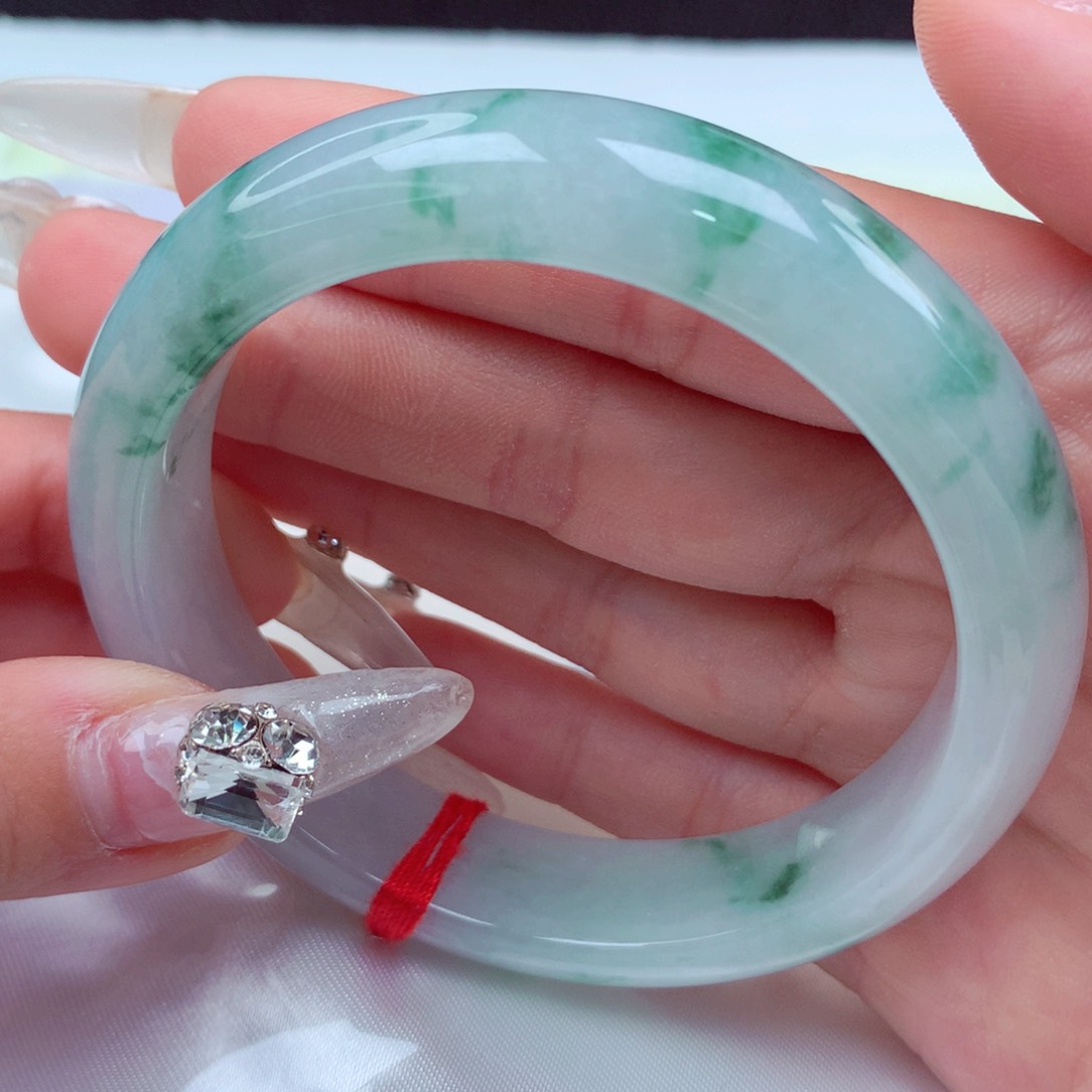 翡翠手镯未镶嵌天然缅甸翡翠A货手镯 49号