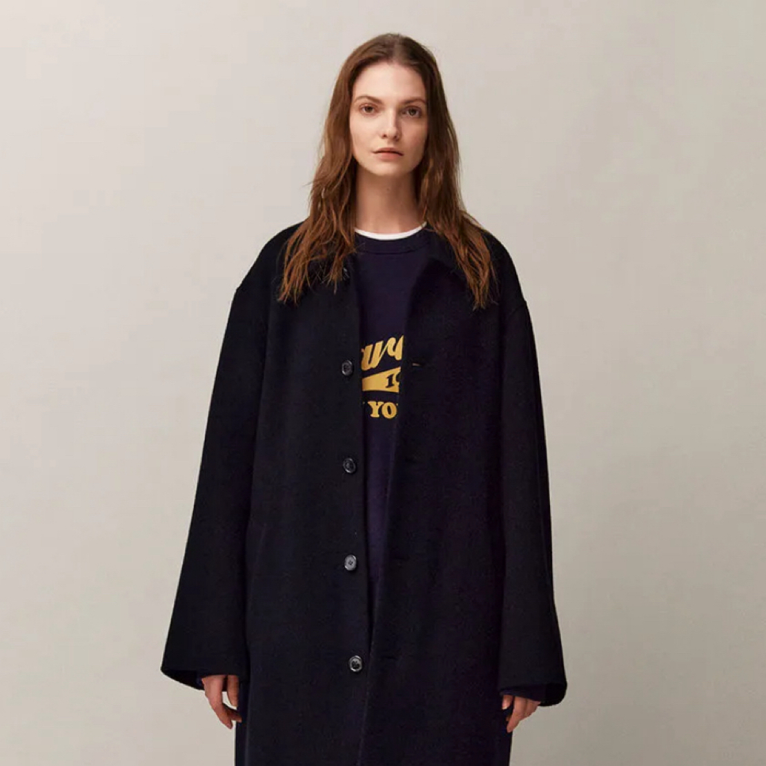 闪闪兒 元 韩国品牌J**SNY羊绒混纺腰带大衣9489