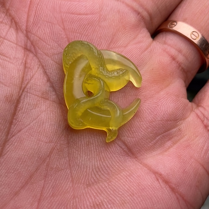 蛇纹石玉颈饰合金158