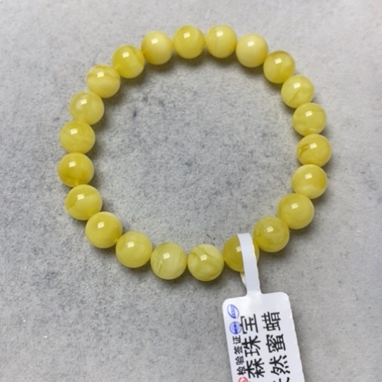 蜜蜡裸石未镶嵌手串