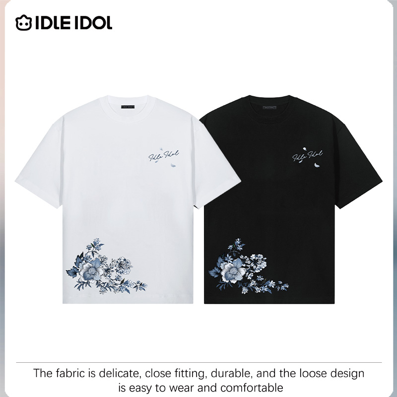 IDLE IDOL夏季男士t恤短袖新款男装短袖高级感轻奢痞帅男装礼物