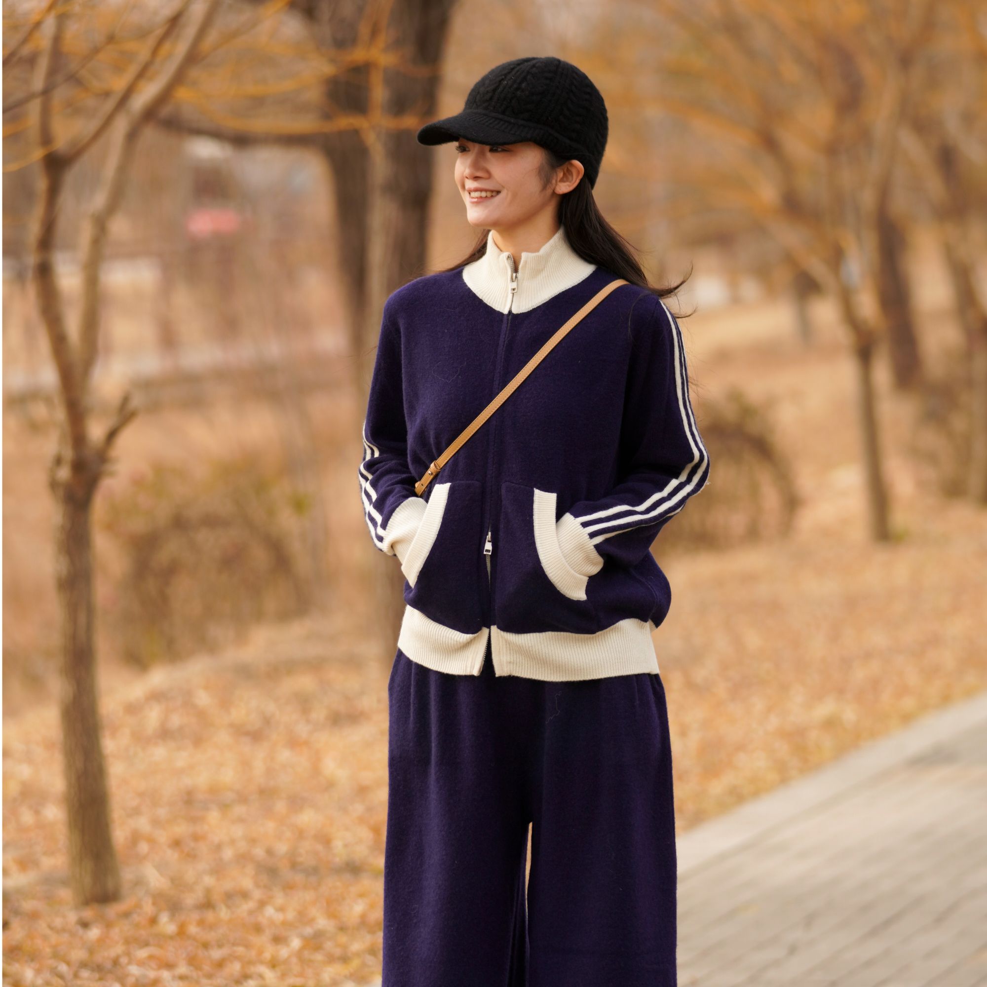  CHUN·「布拉迪羊毛针织套装」时尚百搭韩版休闲秋冬季文艺气质简约