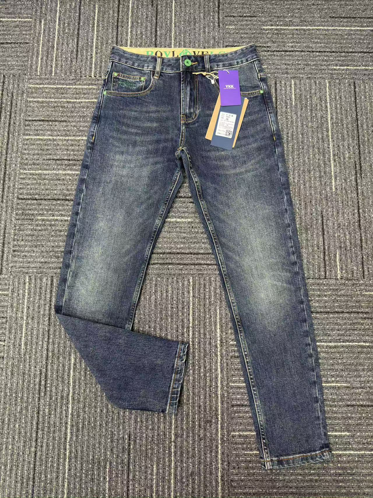 大牛经典蓝秋冬高棉直筒百搭商场专柜男士牛仔裤Ykk拉链弹力长裤