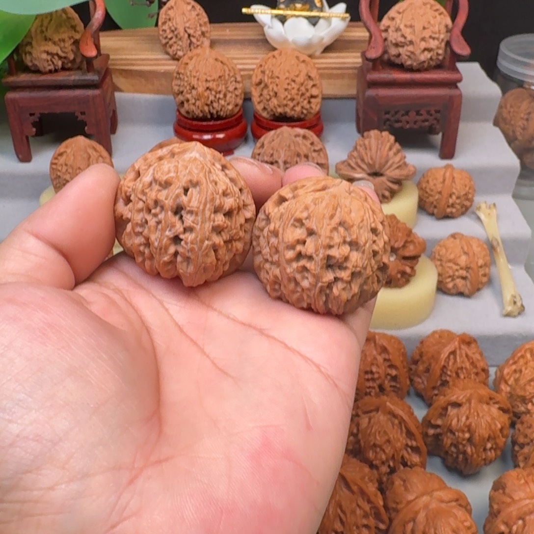 把件文玩核桃-3白狮子