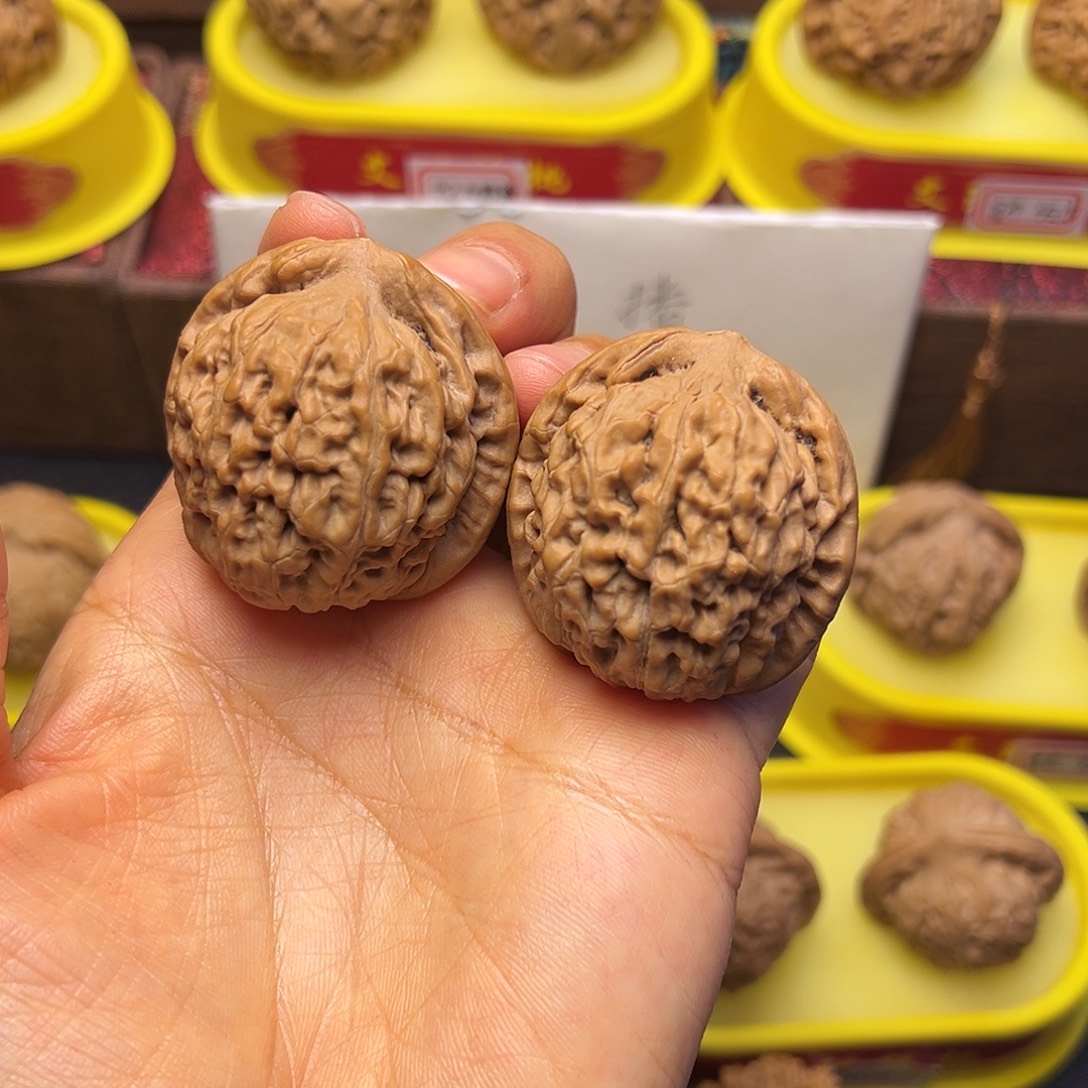 吊坠文玩核桃莲花虎头39