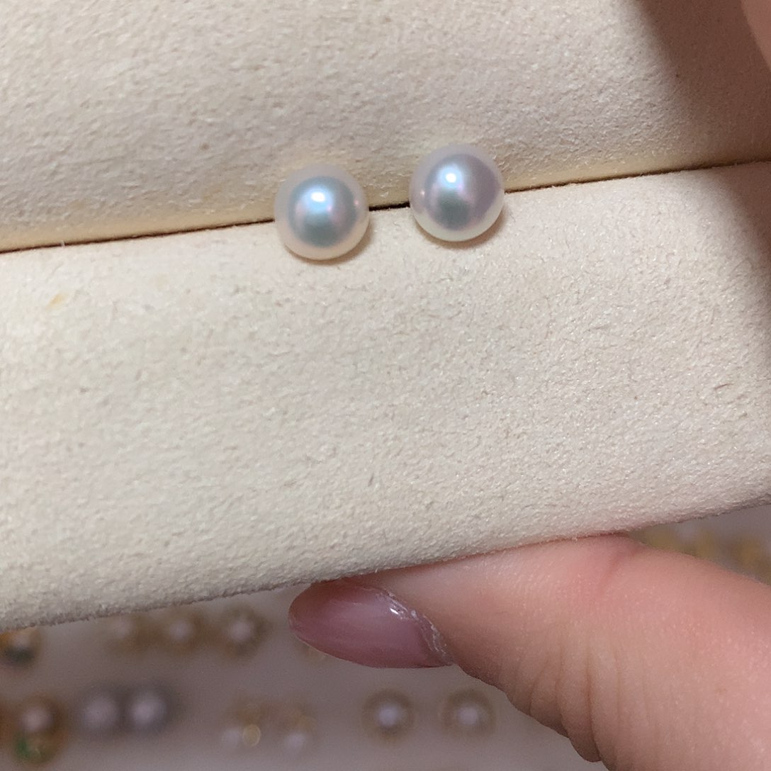 淡水珍珠耳饰合金万***.