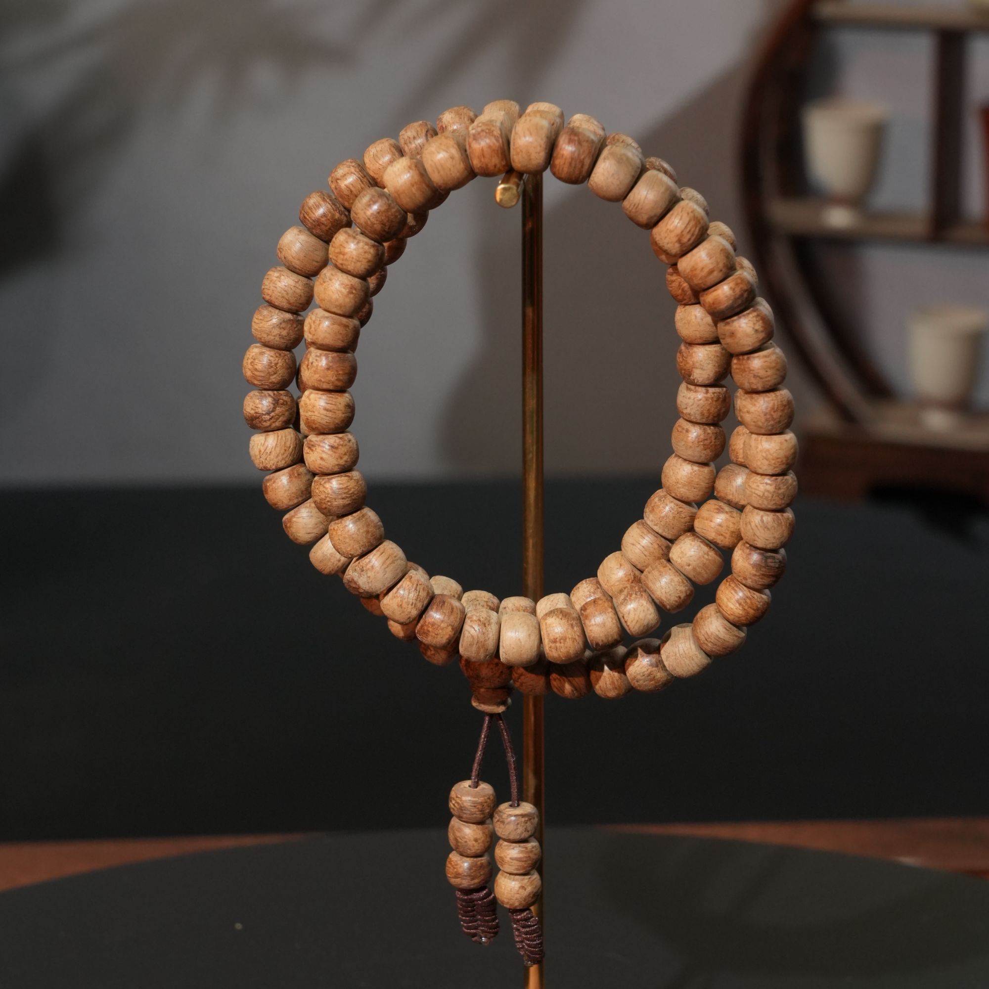 马泥涝沉香黑油老型珠念珠 0.7x0.53 9.74g 250709016 A