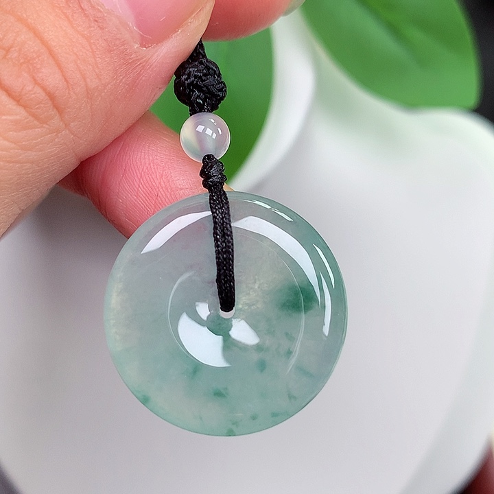 颈饰未镶嵌翡翠平安扣 24.8x4.8mm