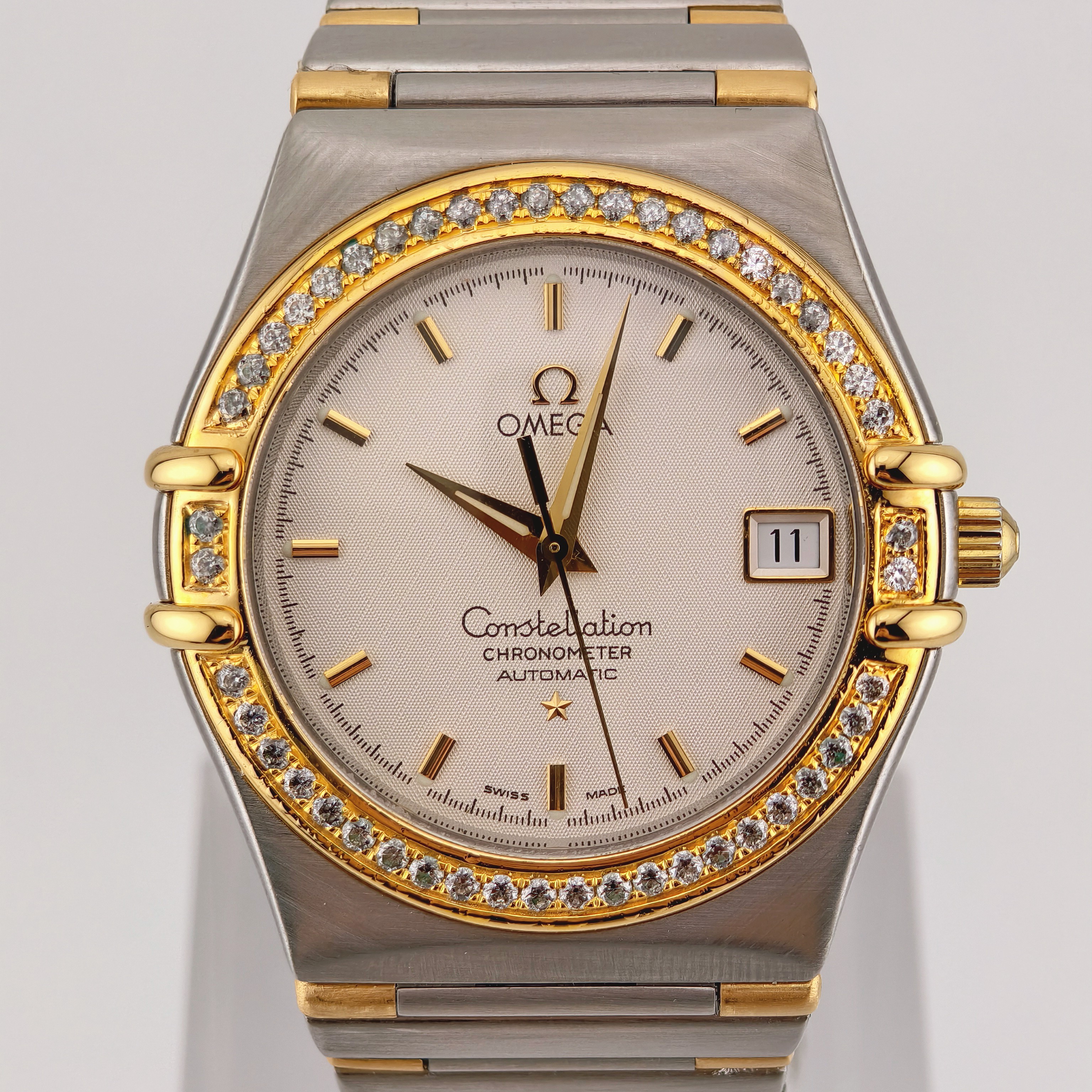 95新 Omega/欧米茄 星座/后镶钻/35.5mm/自动机械/腕表男士