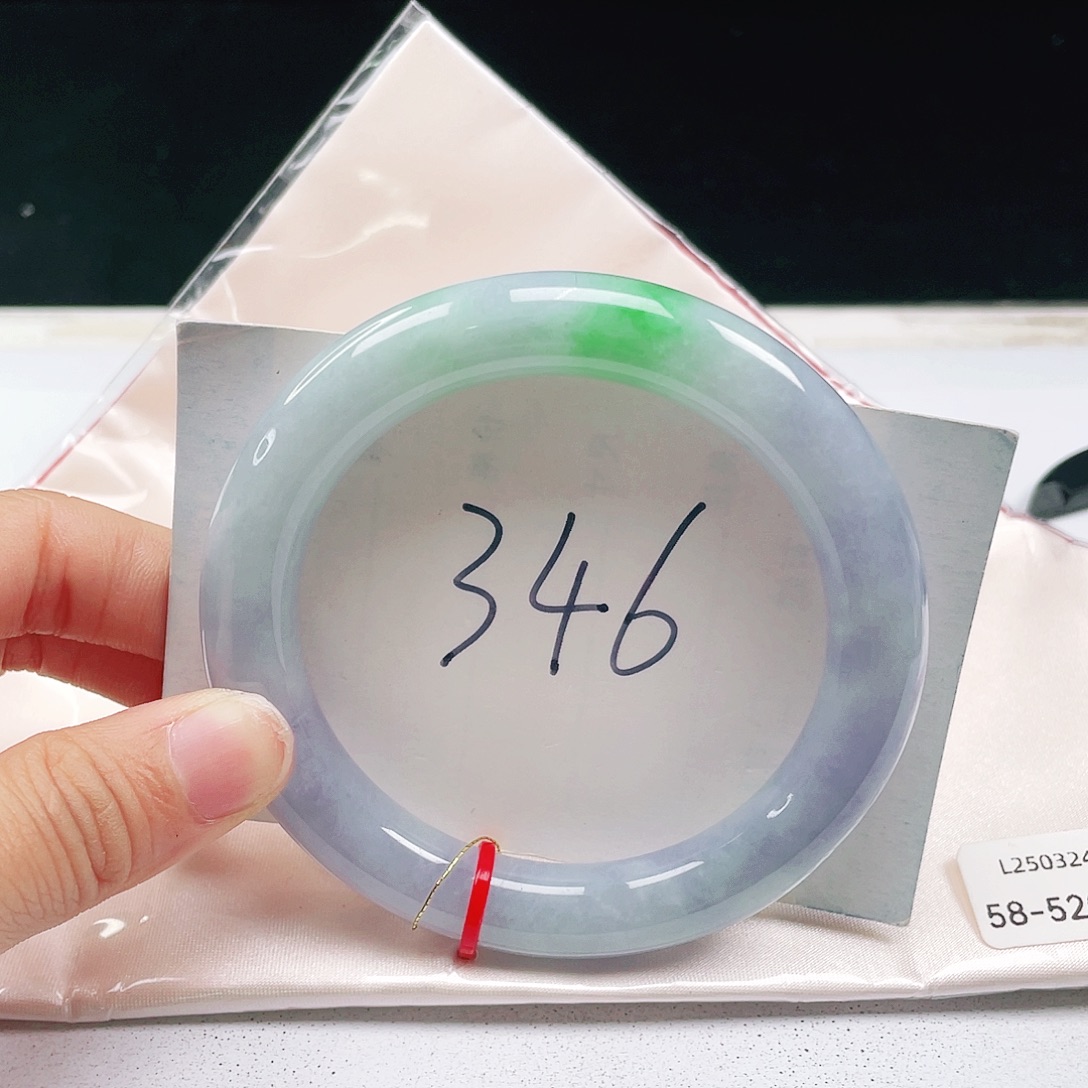 翡翠未镶嵌手镯58圆条