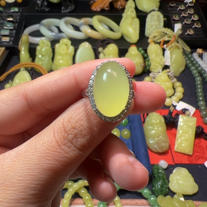 和田玉（黄玉）颈饰银S925镶嵌