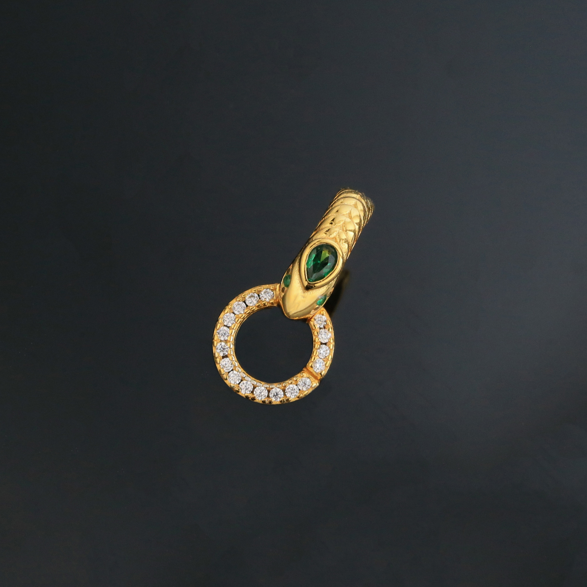 925银合成锆石银制品 【闫闫】安曼博S925银灵蛇万能扣 XZPJ639A