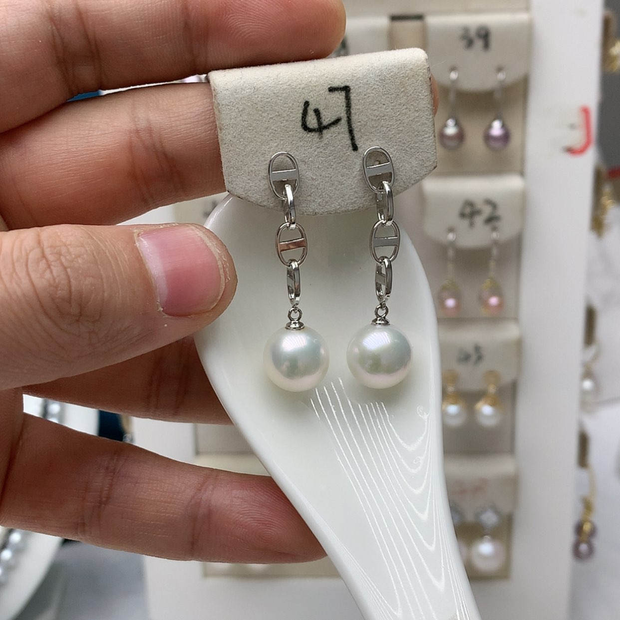 【闪购商品】淡水珍珠耳饰银S925镶嵌