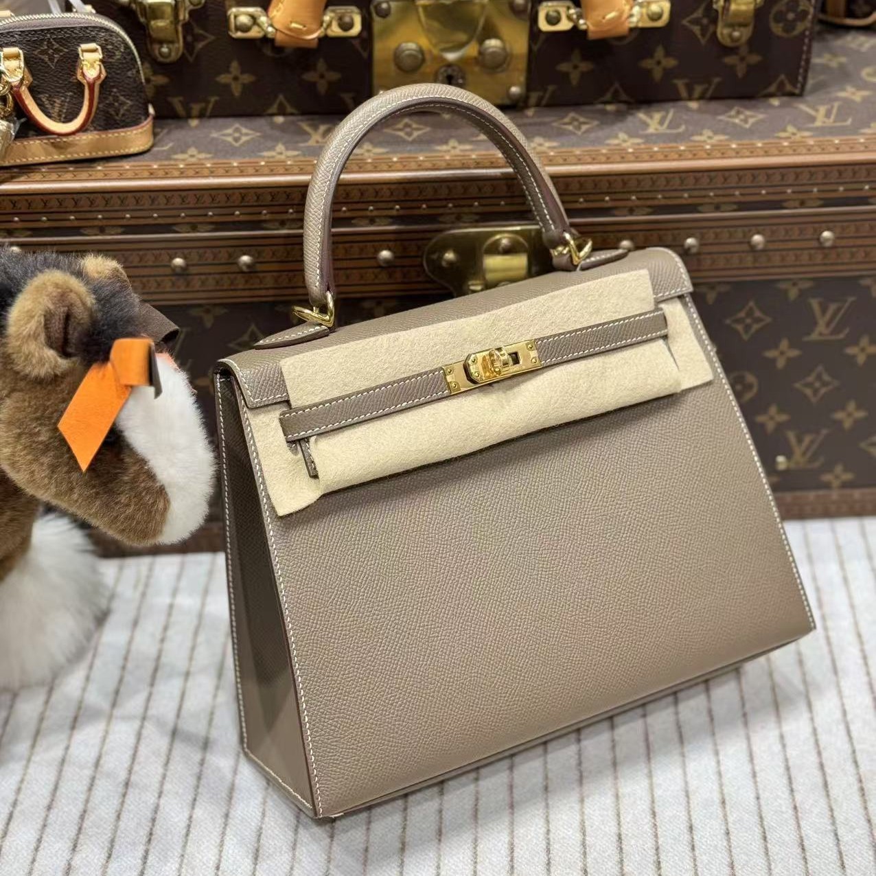 全新未使用 Hermes/爱马仕 贝贝/b刻大象灰kelly25包