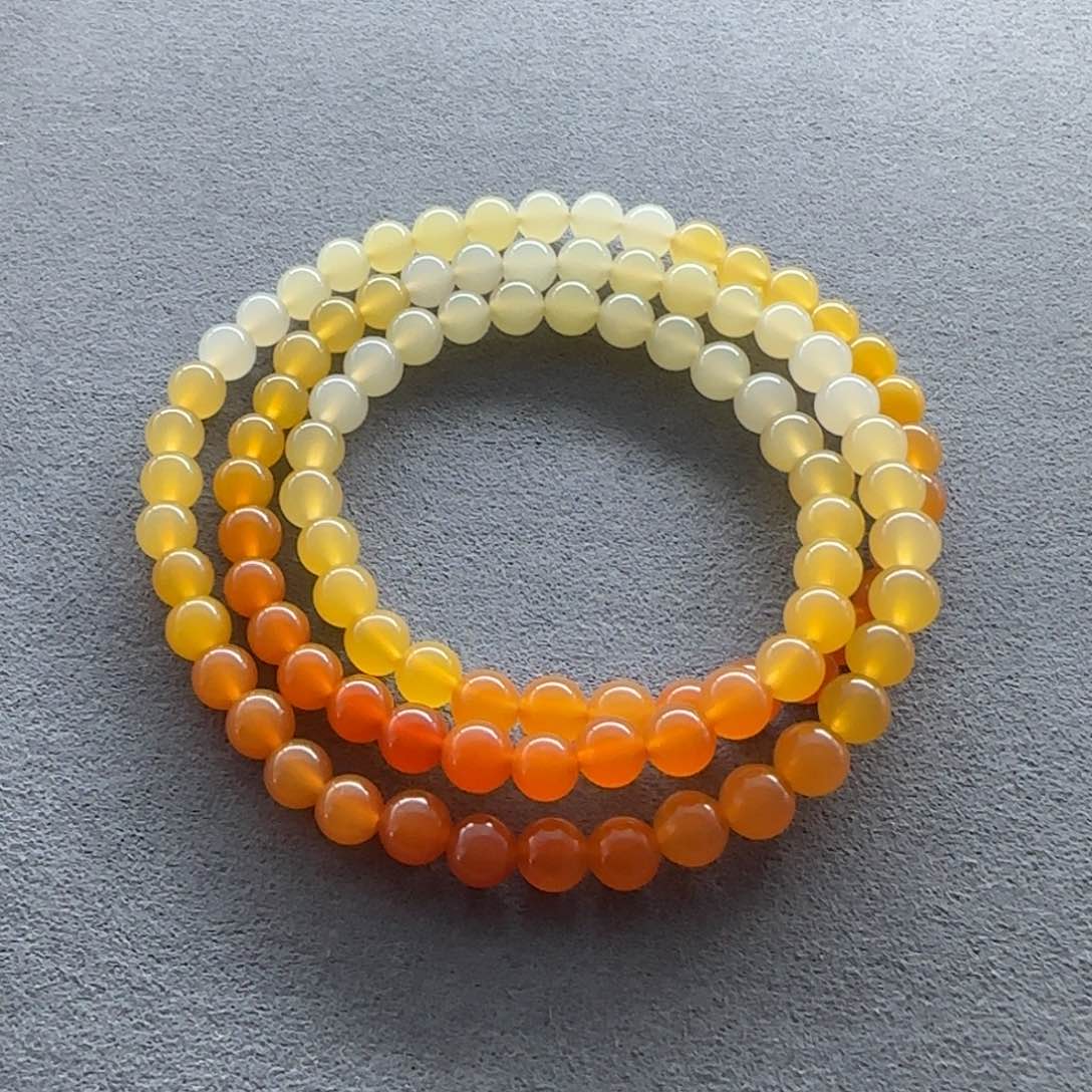 石英质玉（缅黄）手串未镶嵌