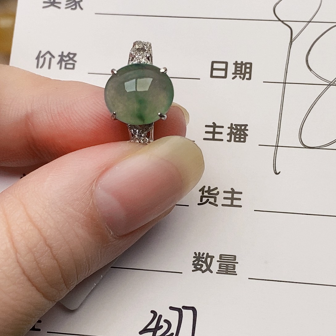 颈饰银S925镶嵌翡翠
