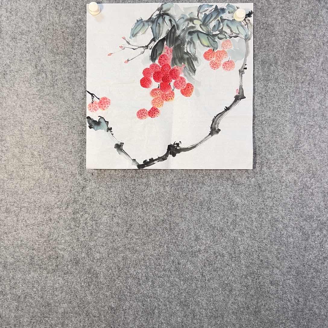 国画161 鸟和蝴蝶都在等待它