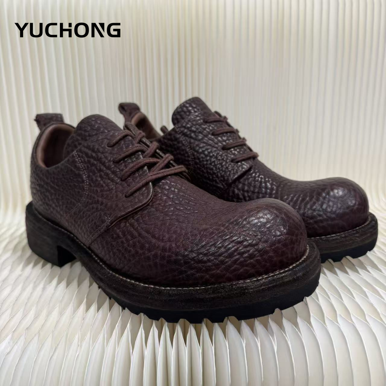 低帮大头米奇德比真皮大底鞋