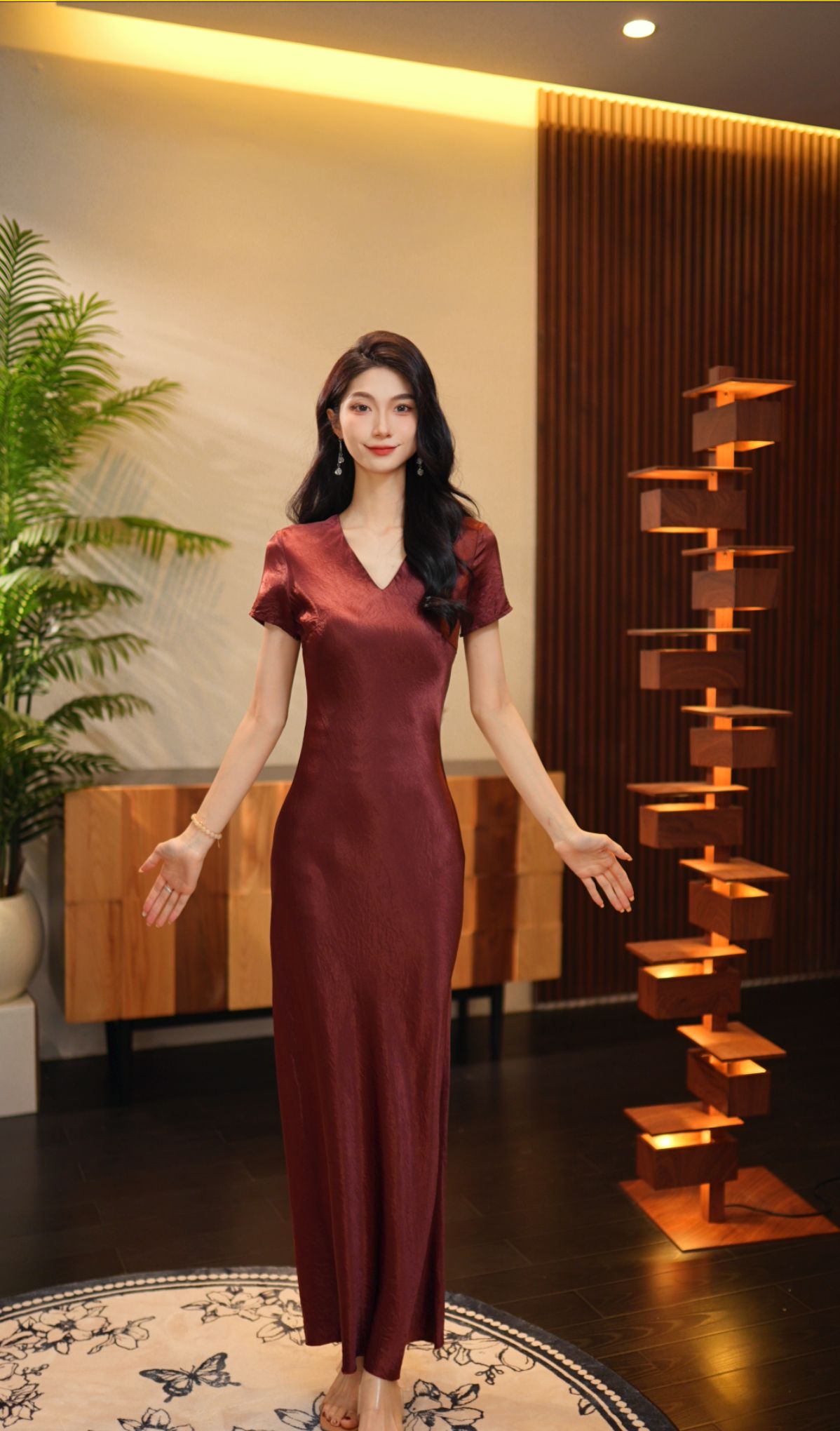 IONOY-【三醋酸】G332优雅气质禁机洗夏季透气新款连衣裙”星星