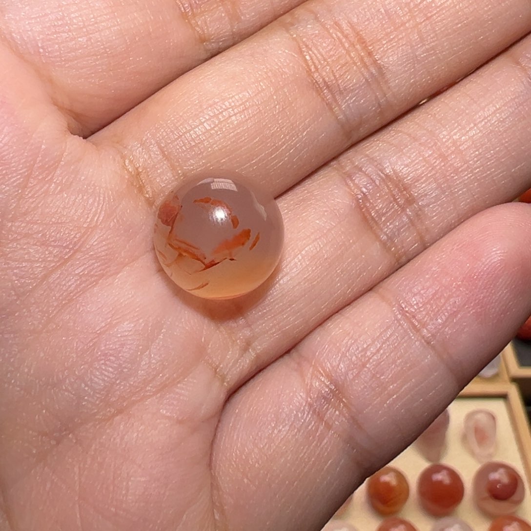 南红玛瑙珠宝奇石未镶嵌等***来冰飘圆珠