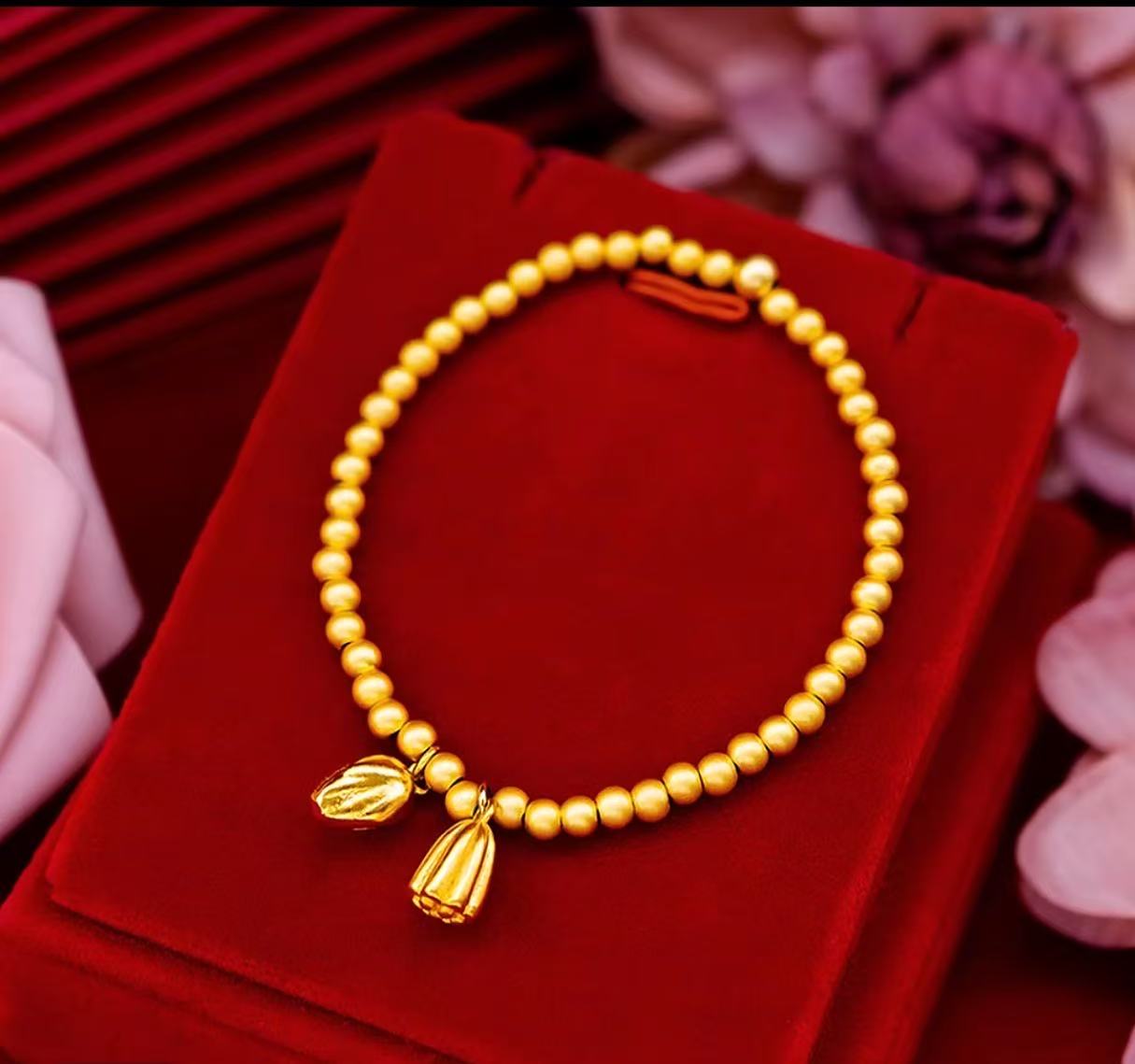 【抖音好货】孟加拉赤金 豆豆提炼手工改款【两世欢】精工版可佩戴