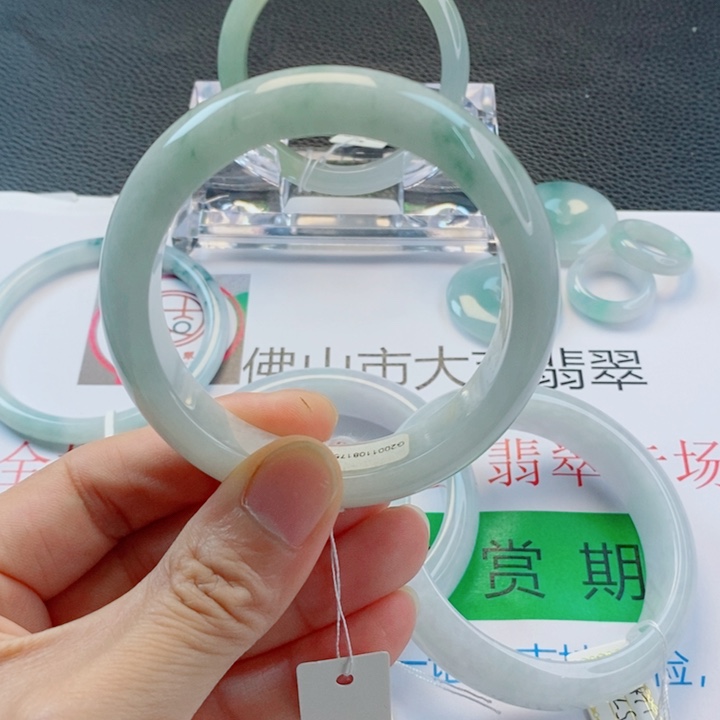 未镶嵌手镯翡翠正圈手镯56-57圈口