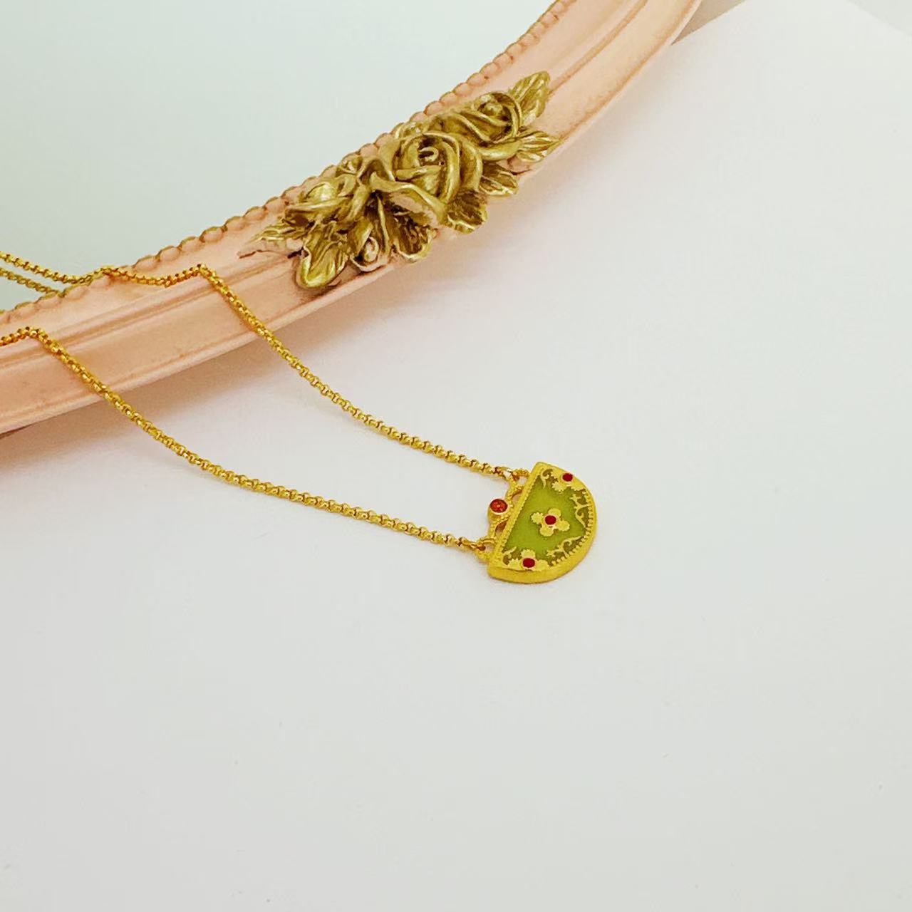 金多拉珠宝 足金 999 花影摇窗 项链 戒指 耳钉系列