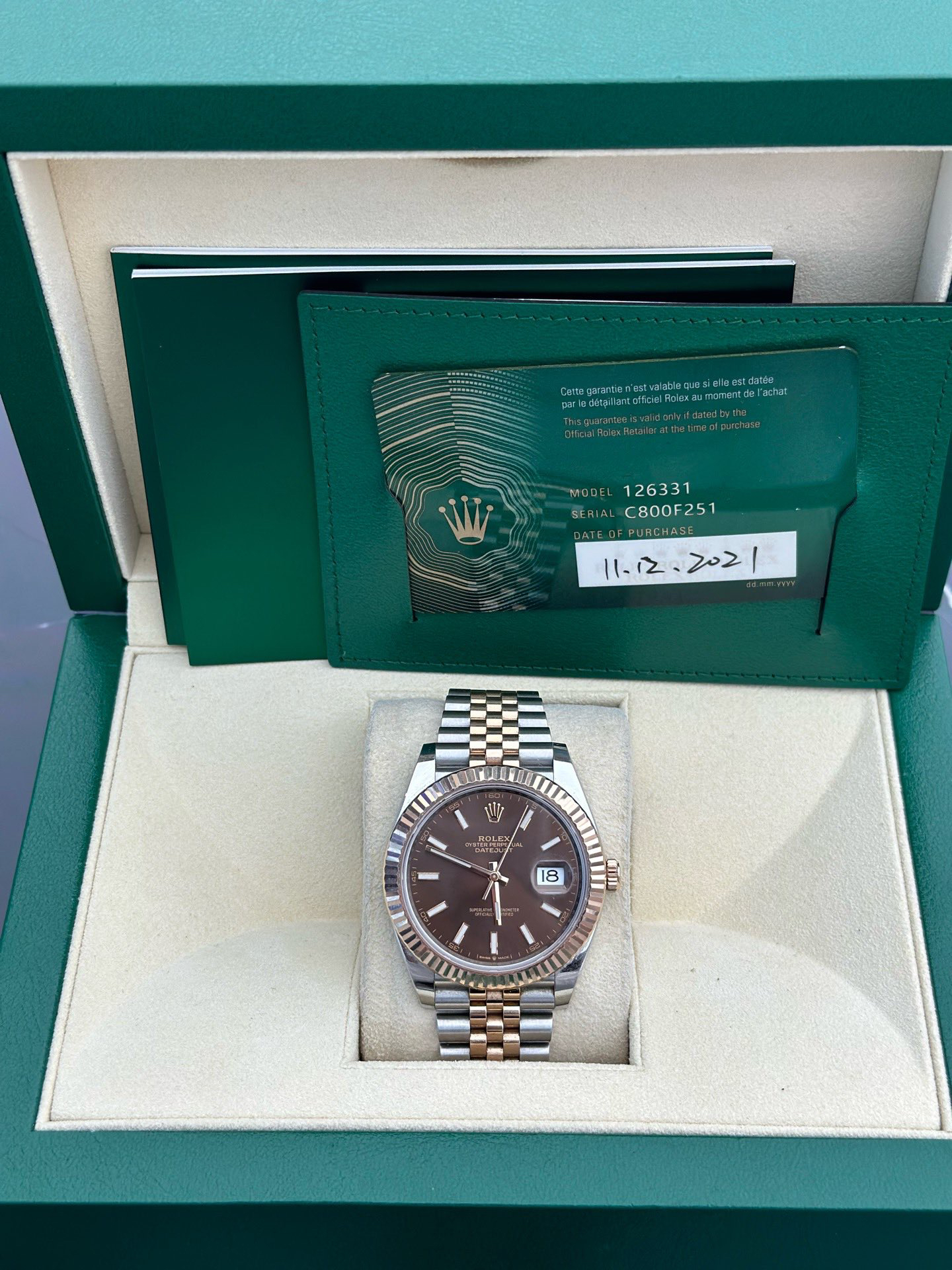99新 Rolex/劳力士 劳力士/Rolex 日志型 m126331-0002 自动上链 