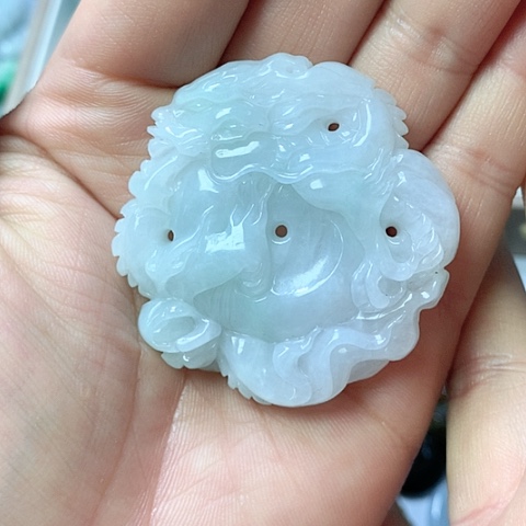 翡翠颈饰未镶嵌天然缅甸翡翠a货