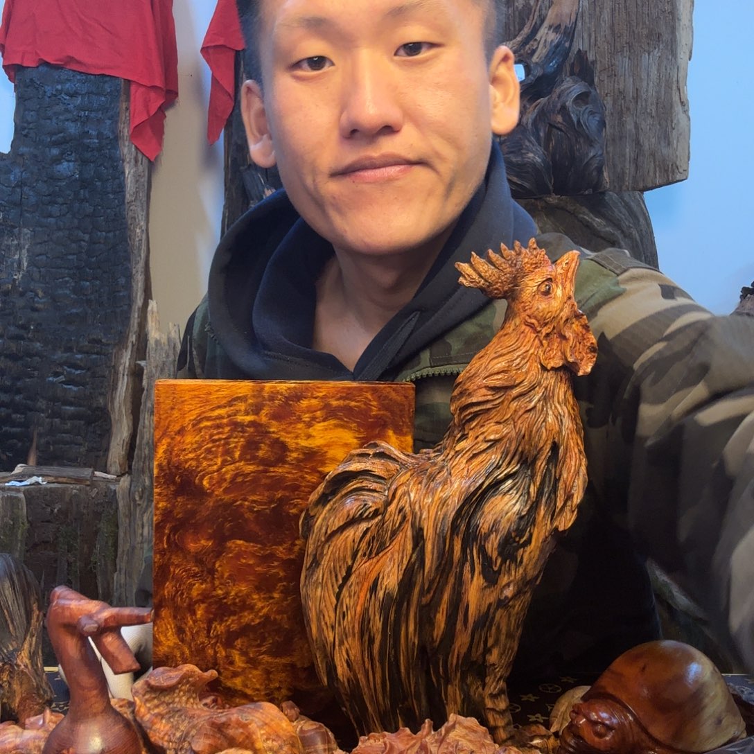 曌***空无事牌松木（琥珀木）雷击木手球